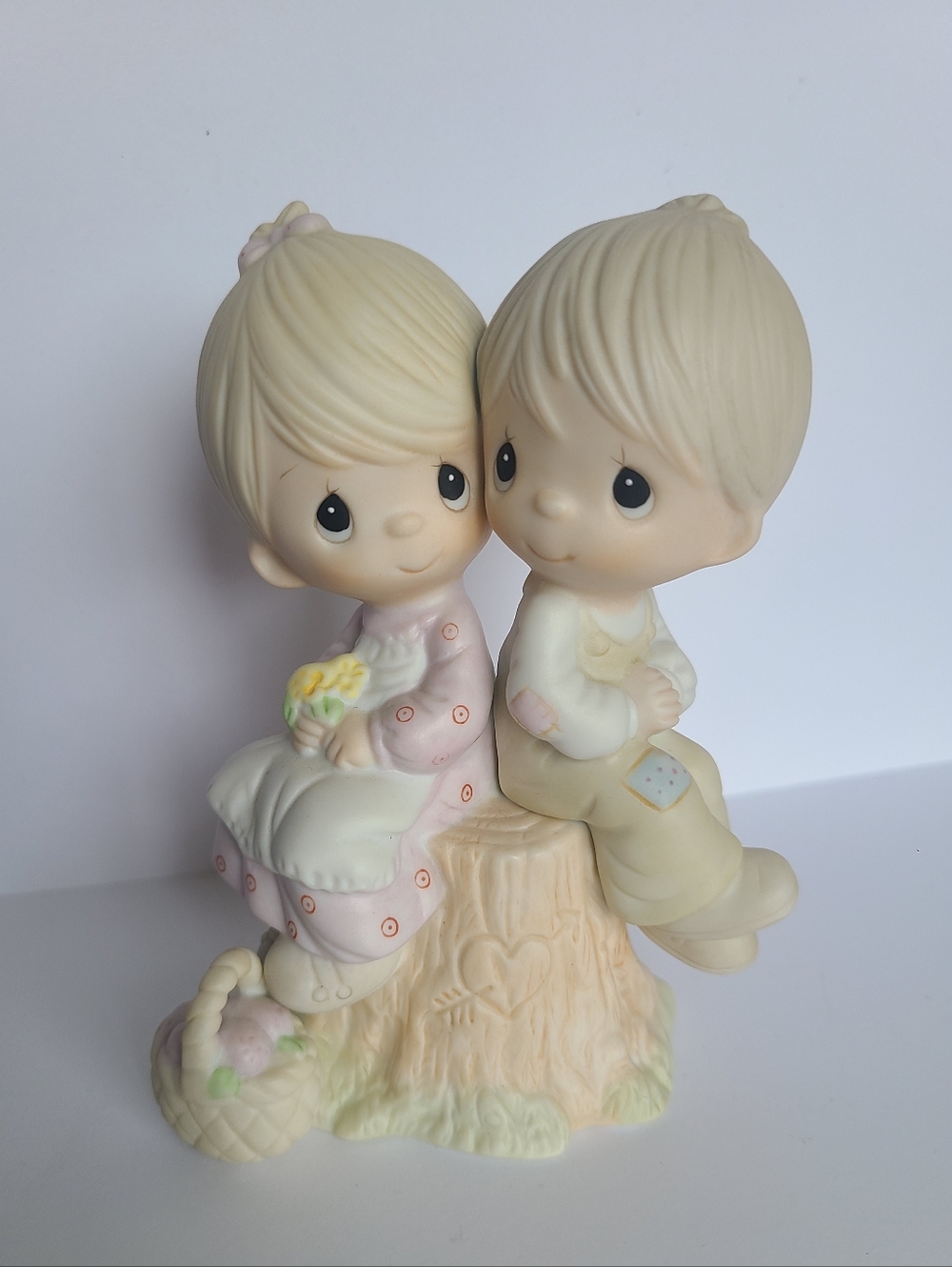 Vintage Precious Moments Love One Another Couple Collectible Porcelain Figurine